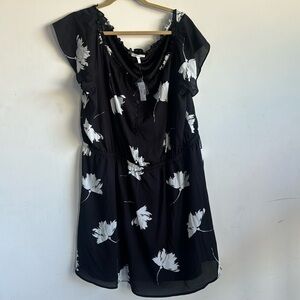 Maurice’s 2X black-and-white floral short dress-NWT